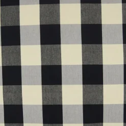 3163 9 Large 4 inch Black Cream Buffalo Check Fabric