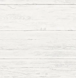 2904-22307 Adair White Shiplap Wallpaper