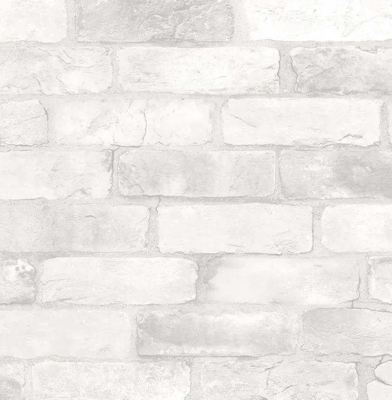 2767-22321 Adams White Reclaimed Bricks Wallpaper
