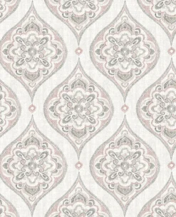 2821-25147 Adele Rose Damask Wallpaper