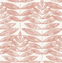 2821-25103 Akira Coral Leaf Wallpaper