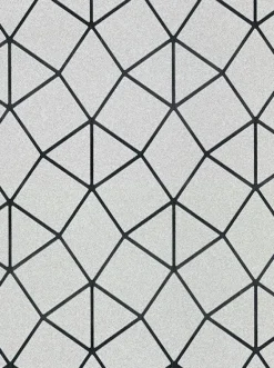 2904-42489 Albion Silver Geometric Wallpaper
