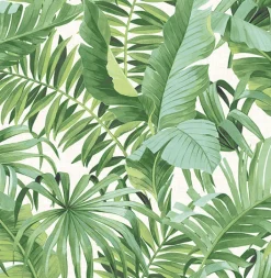 2744-24136 Alfresco Green Palm Leaf Wallpaper
