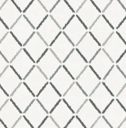 2902-25534 Allotrope Charcoal Linen Geometric Wallpaper
