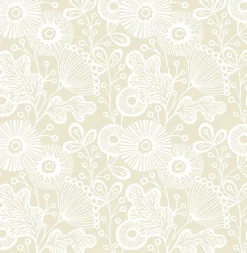 2821-25108 Ana Cream Floral Wallpaper