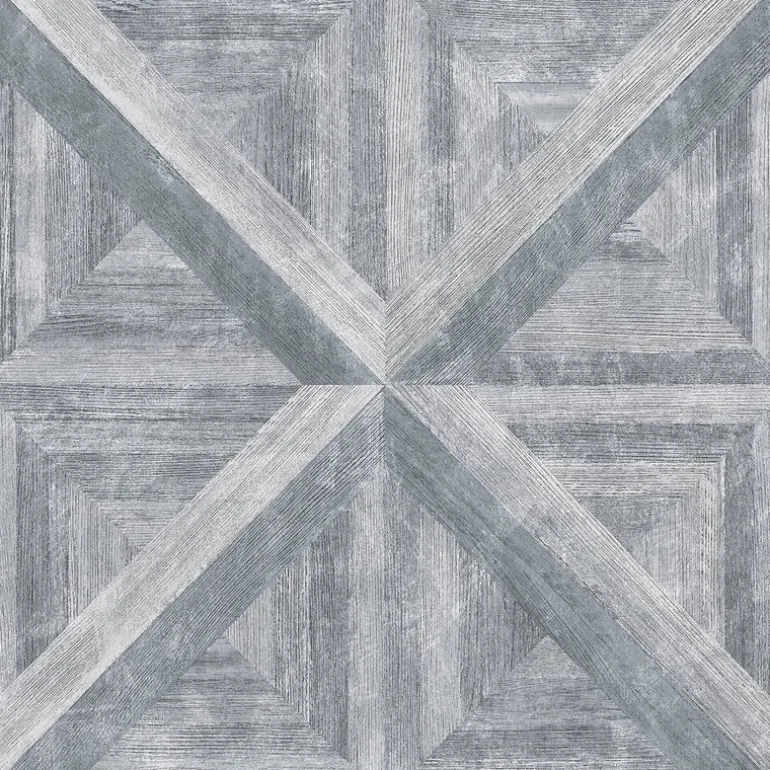 2922-25373 Angeline Grey Geometric Wood Wallpaper