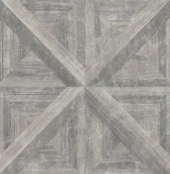 2922-24018 Angeline Taupe Geometric Wood Wallpaper