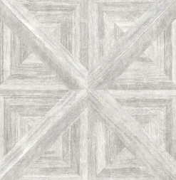 2922-24017 Angeline White Geometric Wood Wallpaper