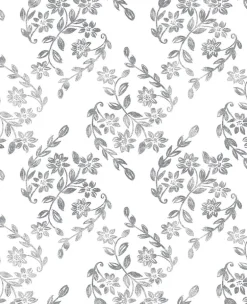 2901-25429 Arabesque Grey Floral Trail Wallpaper