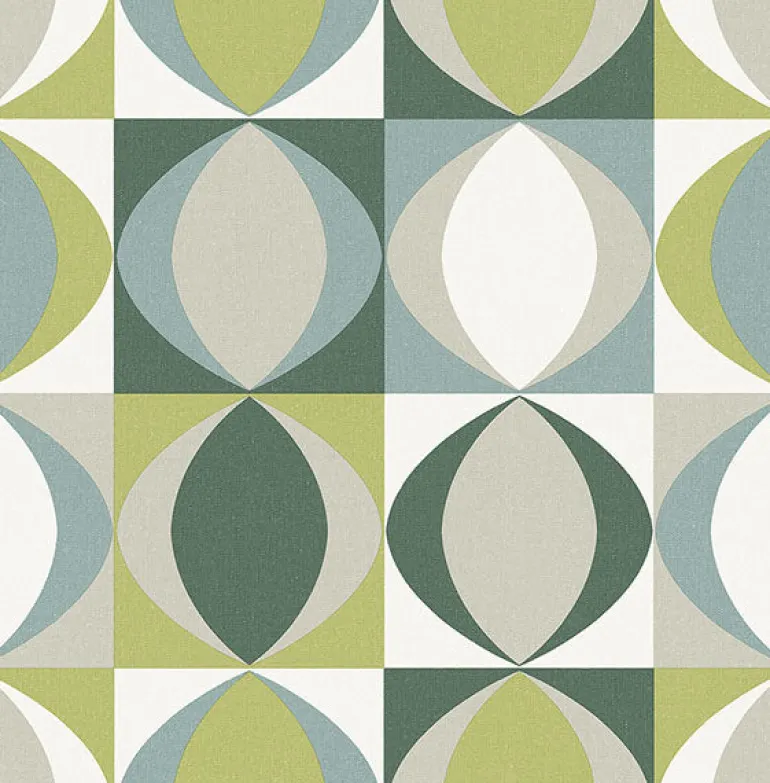 2903-25845 Archer Green Linen Geometric Wallpaper