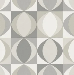 2903-25843 Archer Grey Linen Geometric Wallpaper