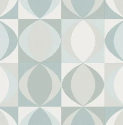2903-25844 Archer Light Blue Linen Geometric Wallpaper