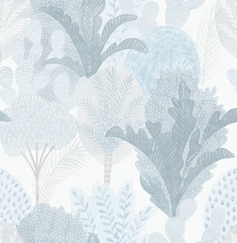 2969-26048 Ari Blue Desert Oasis Wallpaper