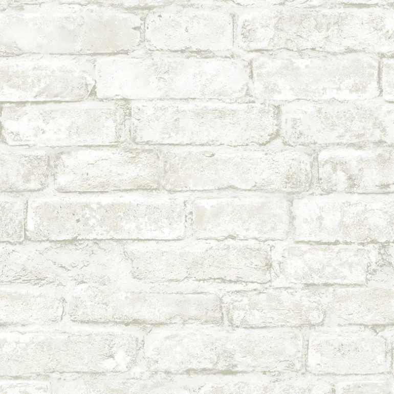 3123-12481 Arlington White Brick Wallpaper
