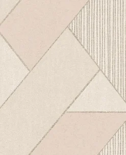 395831 Art Deco Peach Glam Geometric Wallpaper