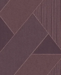 395833 Art Deco Plum Glam Geometric Wallpaper