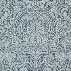 4019-86442 Artemis Sapphire Floral Damask Wallpaper