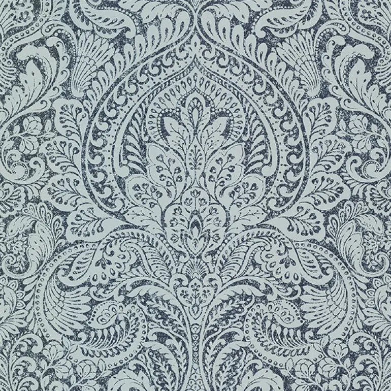 4019-86442 Artemis Sapphire Floral Damask Wallpaper