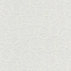 4000-1045-19 Artemisia White Circles Paintable Wallpaper