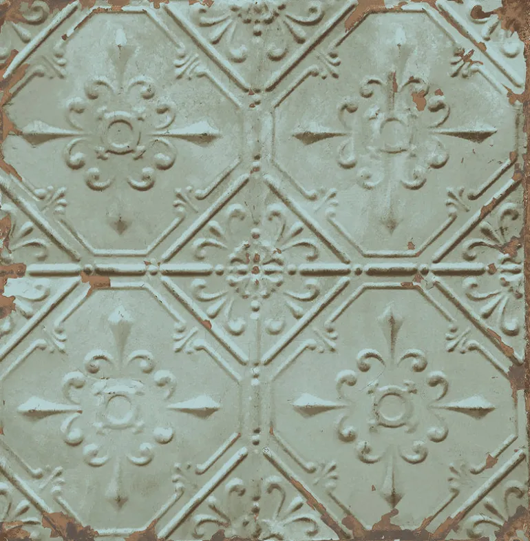 2767-22331 Artisan Turquoise Tin Ceiling Wallpaper
