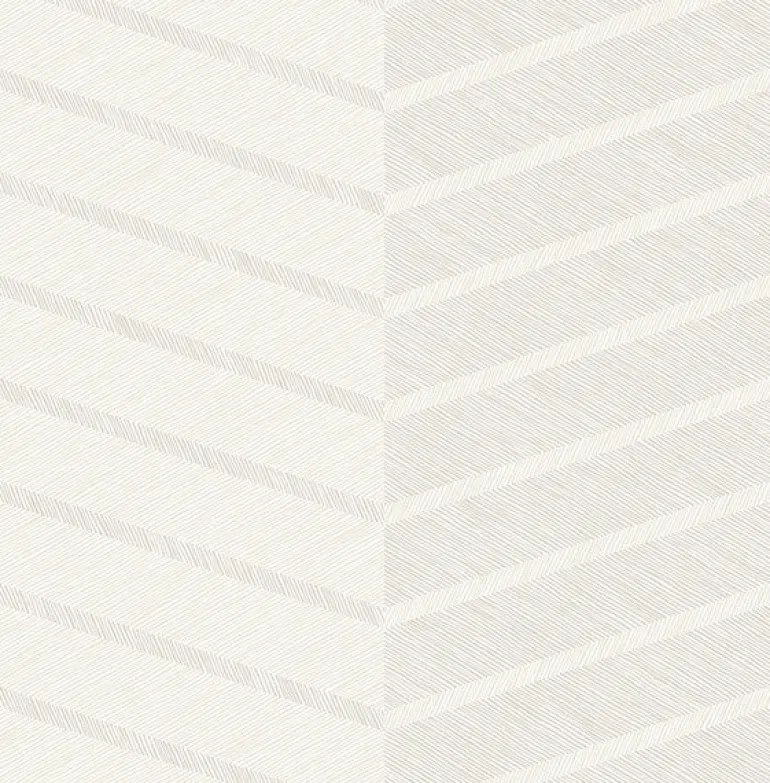 2964-25919 Aspen White Chevron Wallpaper