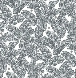 2969-26035 Athina Grey Fern Wallpaper