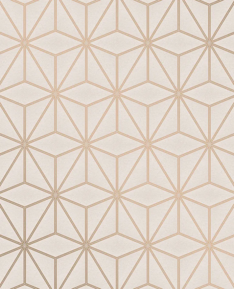 2834-42346 Augustin Rose Gold Geometric Wallpaper