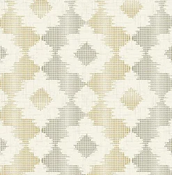 2902-25522 Babylon Mustard Abstract Floral Wallpaper