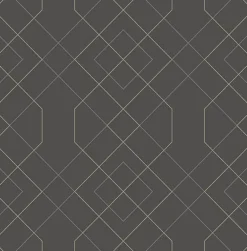 2964-25912 Ballard Grey Geometric Wallpaper