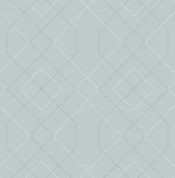 2964-87345 Ballard Light Blue Geometric Wallpaper