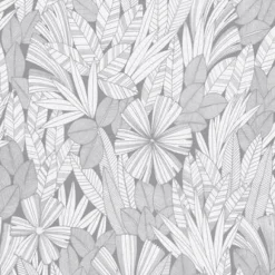 4081-26344 Bannon Grey Leaves Wallpaper