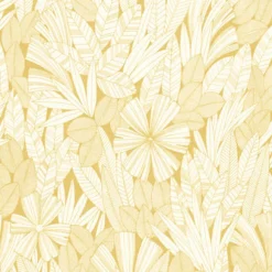 4081-26343 Bannon Yellow Leaves Wallpaper
