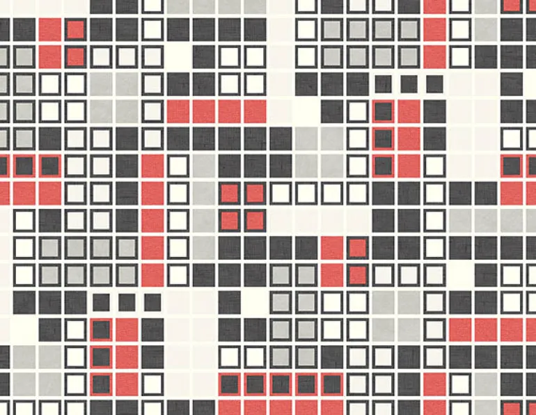 2949-60701 Bantry Red Geometric Wallpaper