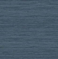 2964-25959 Barnaby Indigo Faux Grasscloth Wallpaper