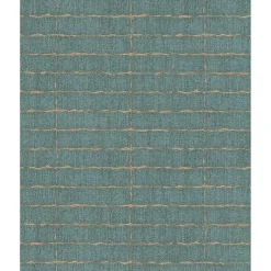 376071 Batna Teal Brick Wallpaper