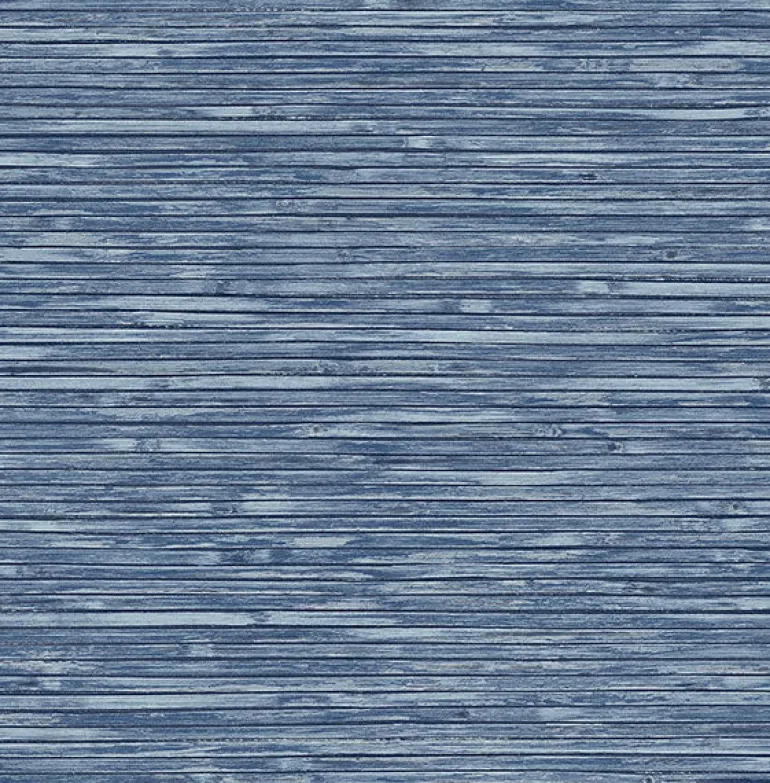 2927-81302 Bellport Denim Wooden Slat Wallpaper