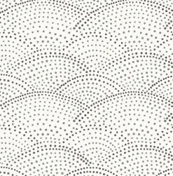 2903-25870 Bennett Charcoal Dotted Scallop Wallpaper
