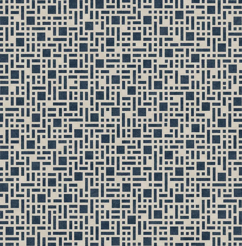 2764-24339 Bento Indigo Geometric Wallpaper