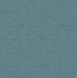 2896-25342 Bernice Teal Diamond Geometric Wallpaper