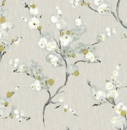 2764-24308 Bliss Blue Blossom Wallpaper
