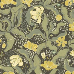 2932-65113 Bodri Green Tulip Garden Wallpaper