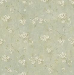 3123-44107 Braham Aqua Floral Trail Wallpaper