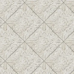 2904-13094 Brandi Grey Tin Tile Wallpaper