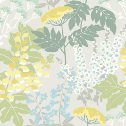 2973-90009 Brie Pastel Forest Flowers Wallpaper