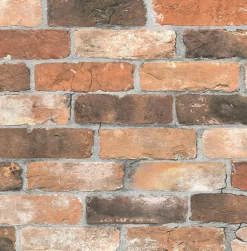 2766-22300 Bushwick Red Reclaimed Bricks Wallpaper