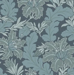 2970-26140 Butterfield Blue Floral Wallpaper