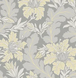 2970-26142 Butterfield Light Grey Floral Wallpaper