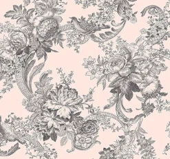 2927-81601 Carmel Blush Baroque Florals Wallpaper