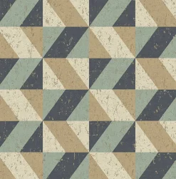 2908-25310 Cerium Multicolor Concrete Geometric Wallpaper