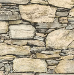 2922-22317 Cesar Beige Stone Wall Wallpaper